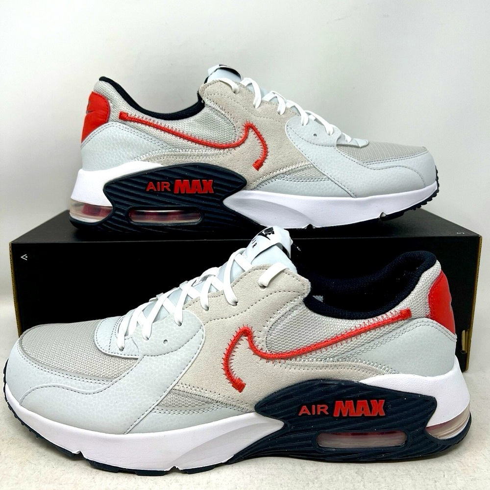 Nike Air Max White and Red Sneakers